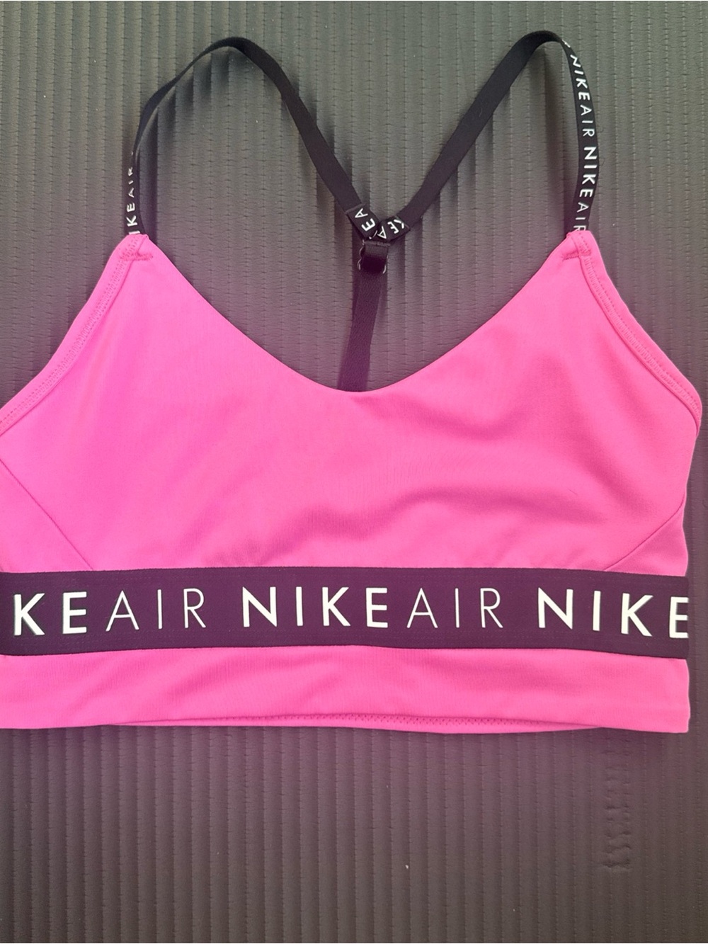 Nike Air Pink and Black Racerback Sports Bra